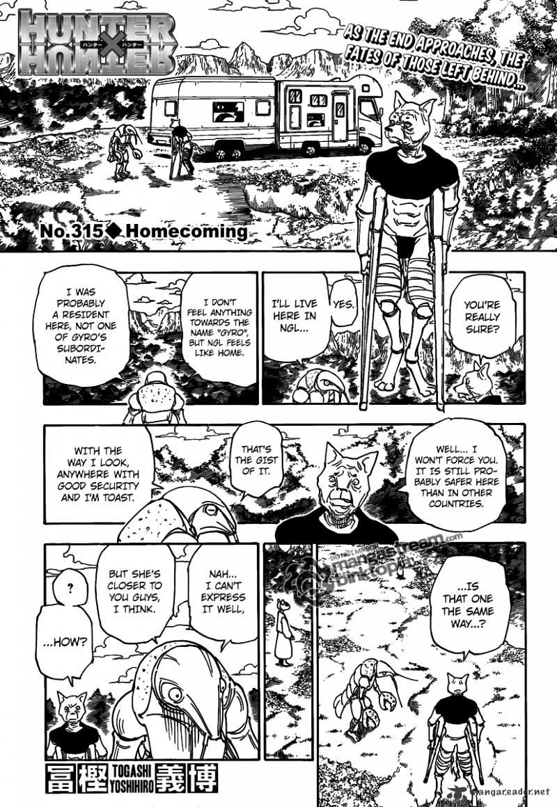 Hunter X Hunter Chapter 315 Read Hunter X Hunter Chapter 315 Online At Allmanga Us Page 1