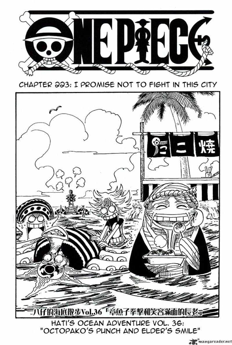 One Piece Chapter 223 : I Promise Not To Fight In This City page 1 - Mangakakalot