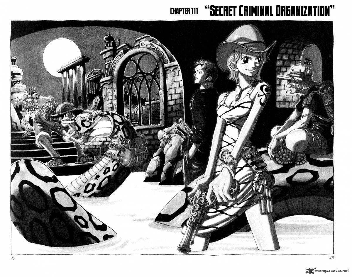 One Piece Chapter 111 : Secret Criminal Agency page 2 - Mangakakalot