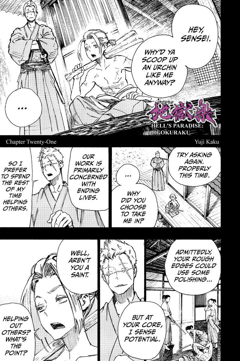 Hell's Paradise: Jigokuraku Chapter 21 page 1 - Mangakakalot