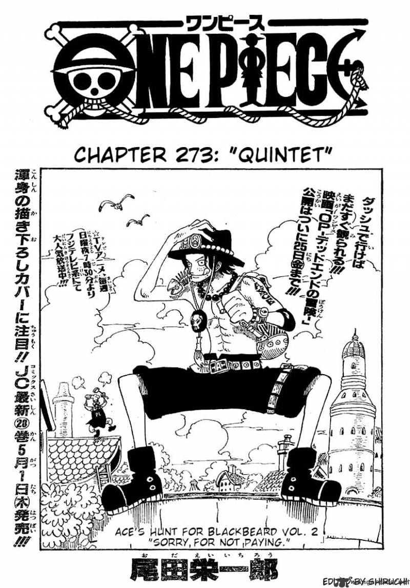 One Piece Chapter 273 : Quintet page 1 - Mangakakalot