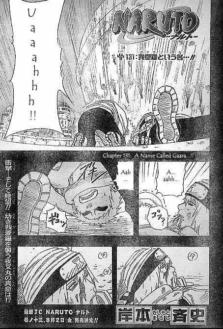 Vol.15 Chapter 131 – The Name Gaara…!! | 1 page