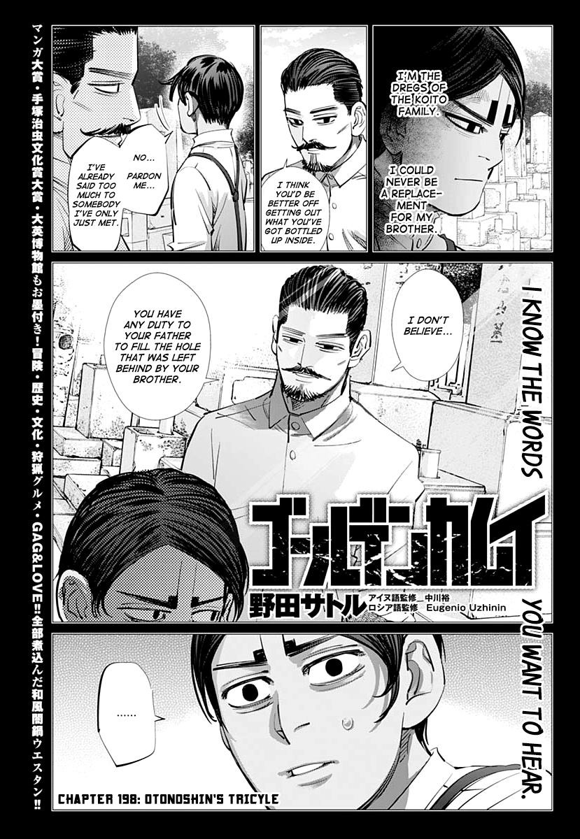 Read Golden Kamui Chapter 198 Otonoshin S Tricycle On Mangakakalot