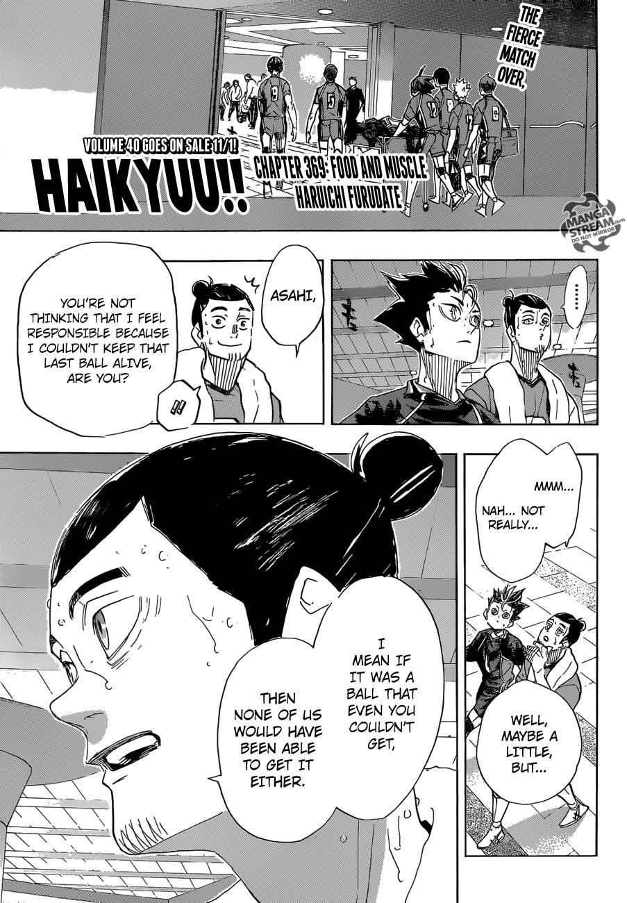 Haikyuu!! Chapter 369: Food And Muscle page 1 - Mangakakalot