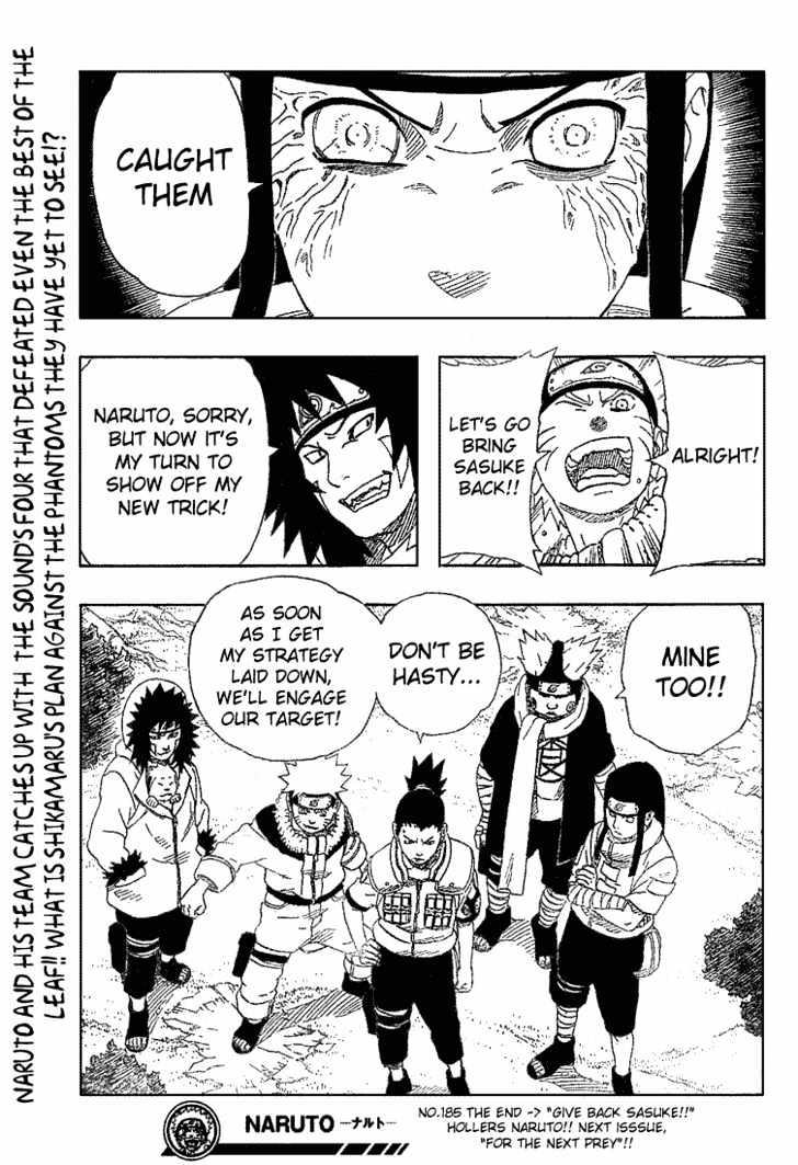 Naruto Vol.21 Chapter 185 : Pursuit...!!  