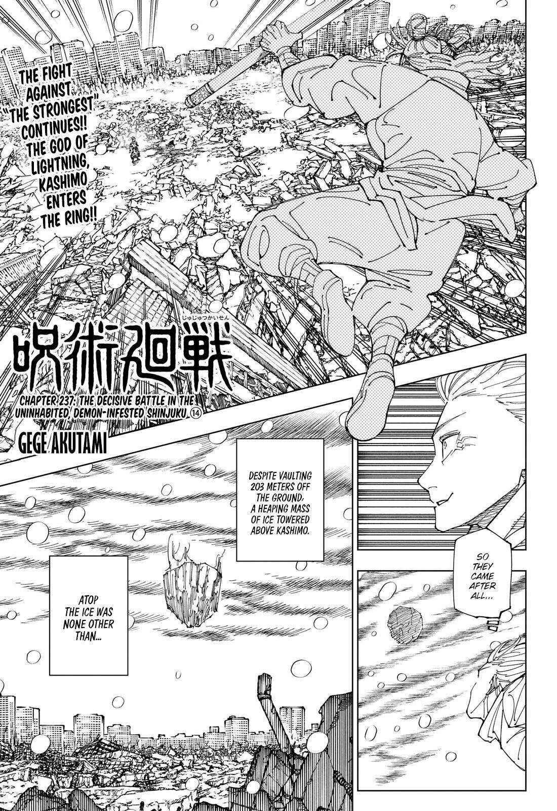 Jujutsu Kaisen Chapter 237 page 1 - Mangakakalot