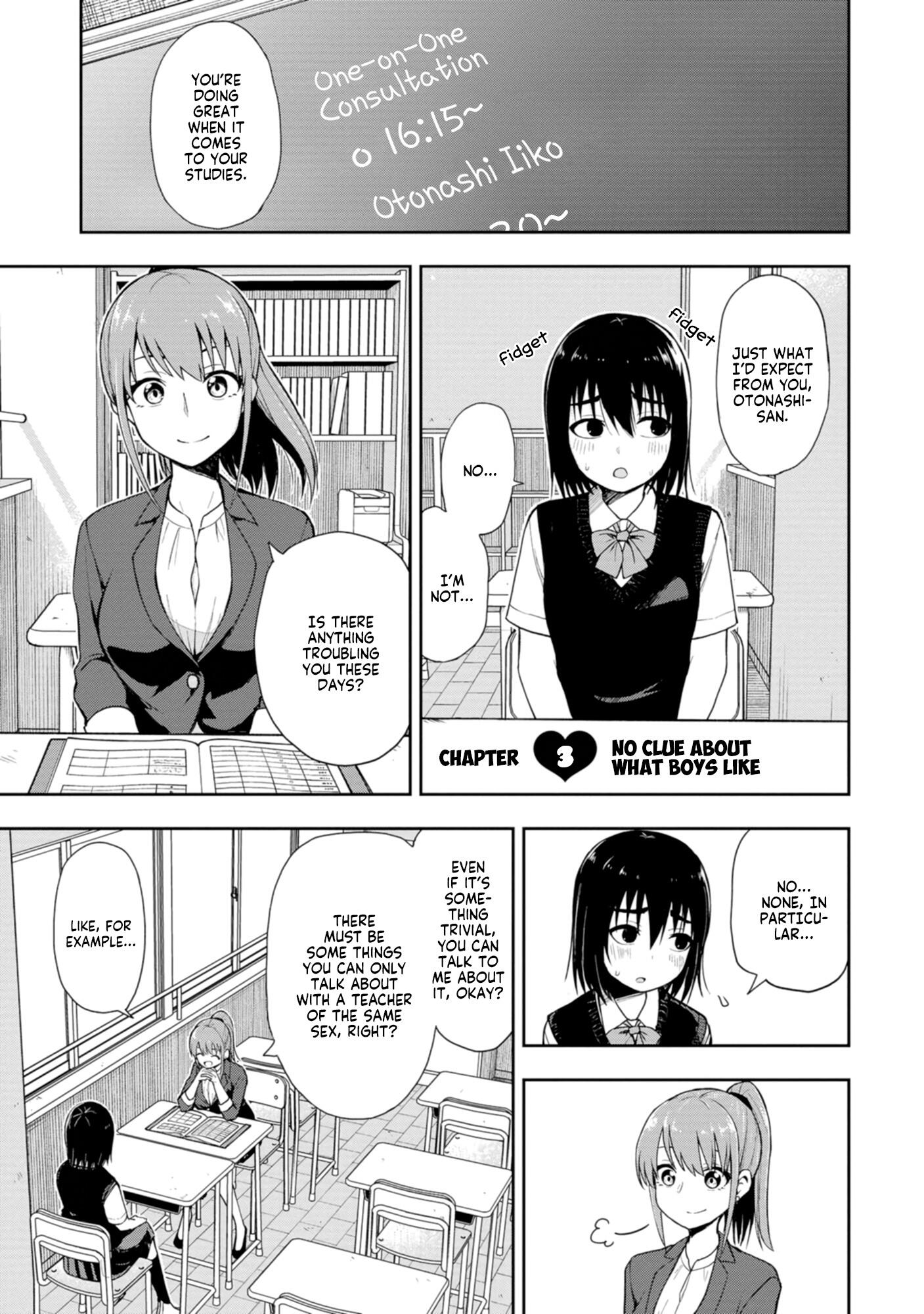 Mousou Sensei-Vol.1 Chapter 3: No Clue About What Boys Like