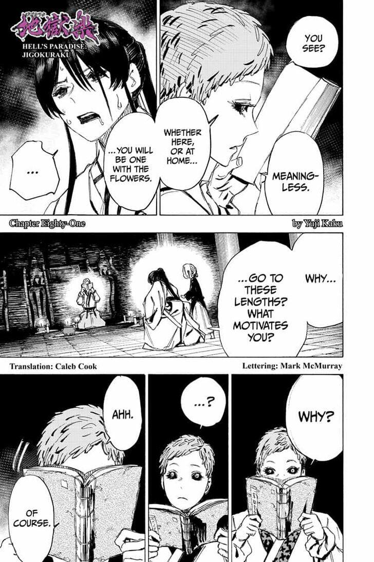 Hell's Paradise: Jigokuraku Chapter 81 page 1 - Mangakakalot