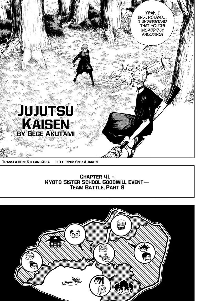Jujutsu Kaisen Chapter 41: Kyoto Sister School Goodwill Event - Team Battle, Part 8 page 1 - Mangakakalot