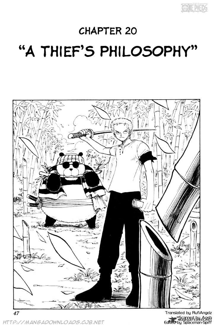 One Piece Chapter 20 : A Thiefs Philosophy page 1 - Mangakakalot