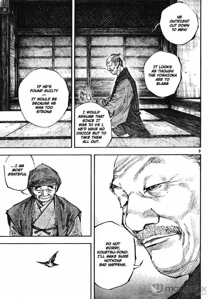 Vagabond Vol.29 Chapter 252 : An Inprisoned Musashi page 9 - Mangakakalot