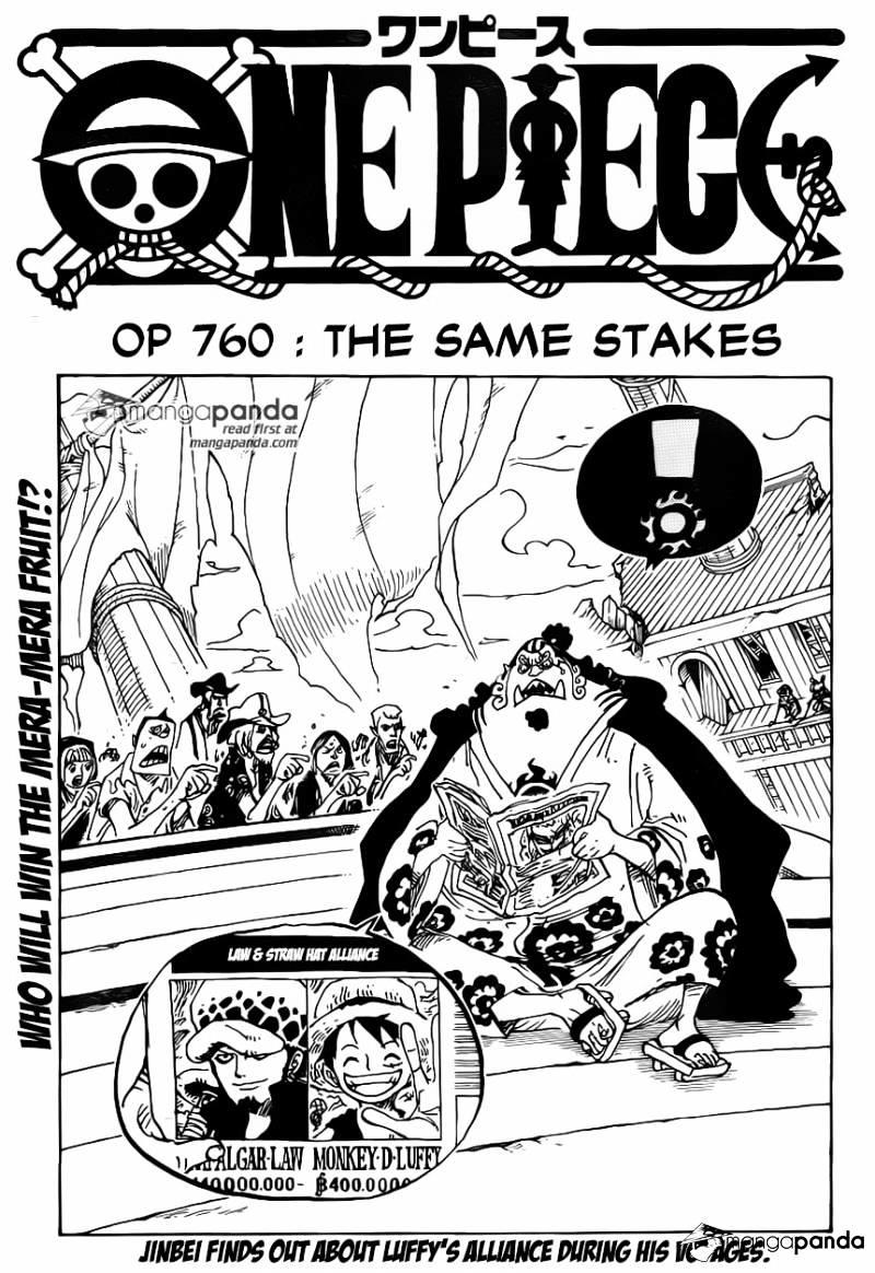 Read One Piece Chapter 760 The Same Stakes On Mangakakalot