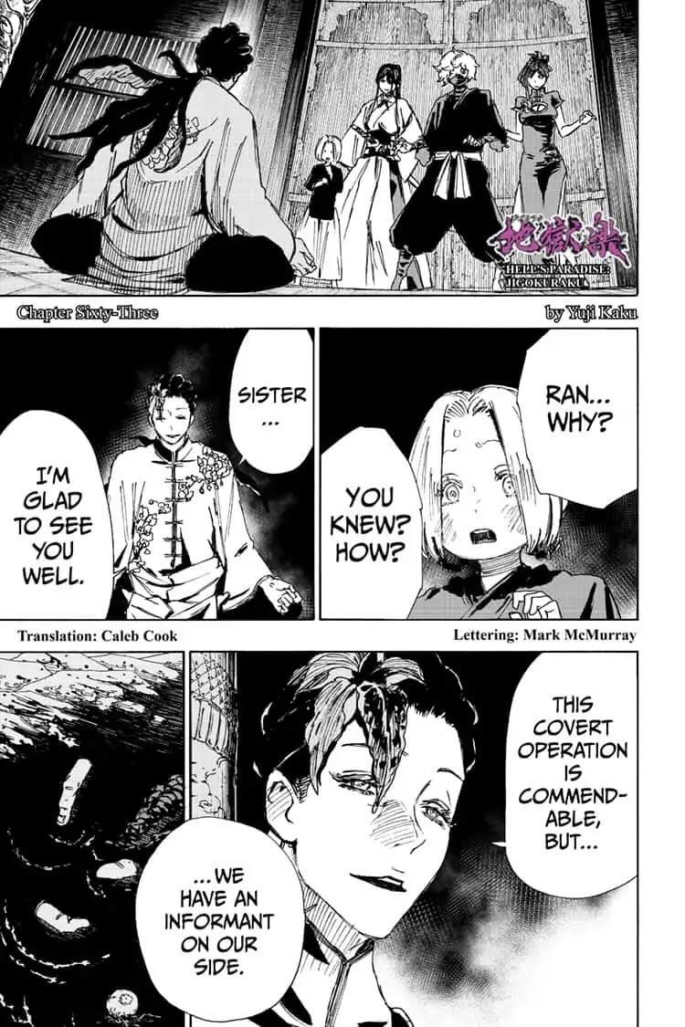Hell's Paradise: Jigokuraku Chapter 63 page 1 - Mangakakalot