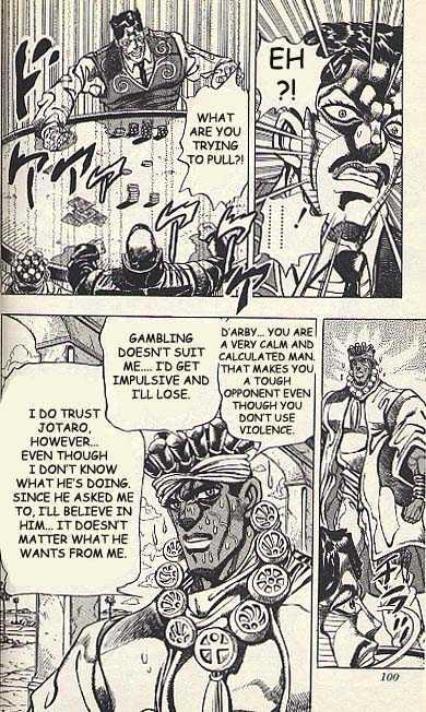 Jojo's Bizarre Adventure Vol.23 Chapter 215 : D'arby The Gambler Pt.5 page 12 - 