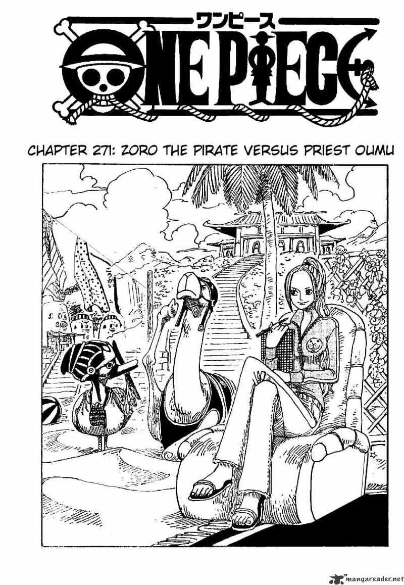 One Piece Chapter 271 : Zoro The Pirate Versus Priest Oumu page 1 - Mangakakalot