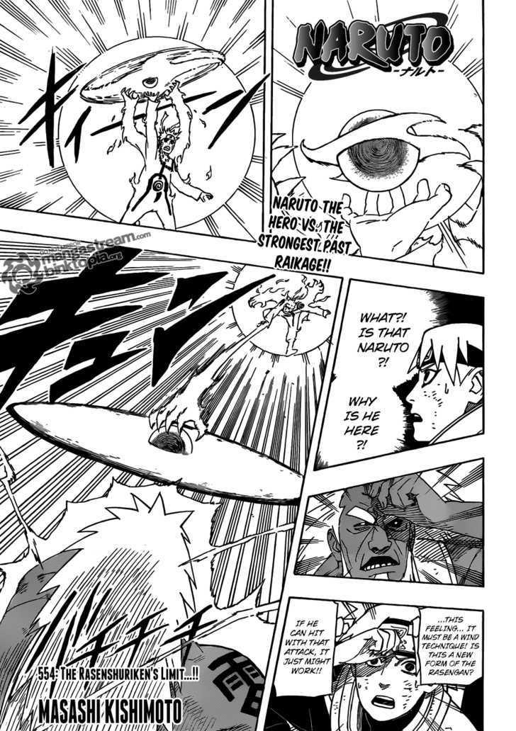 Vol.58 Chapter 554 – The Limit of the Rasenshuriken…!! | 1 page