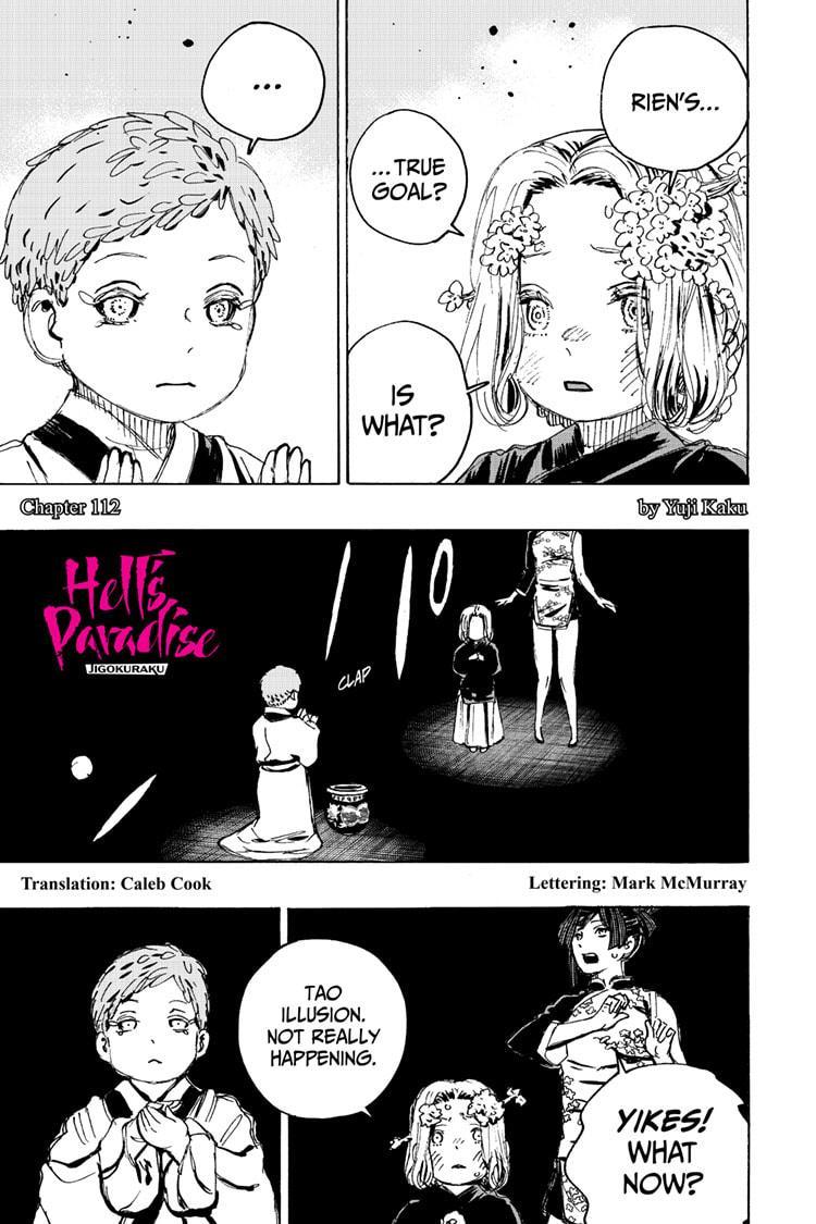 Hell's Paradise: Jigokuraku Chapter 112 page 1 - Mangakakalot
