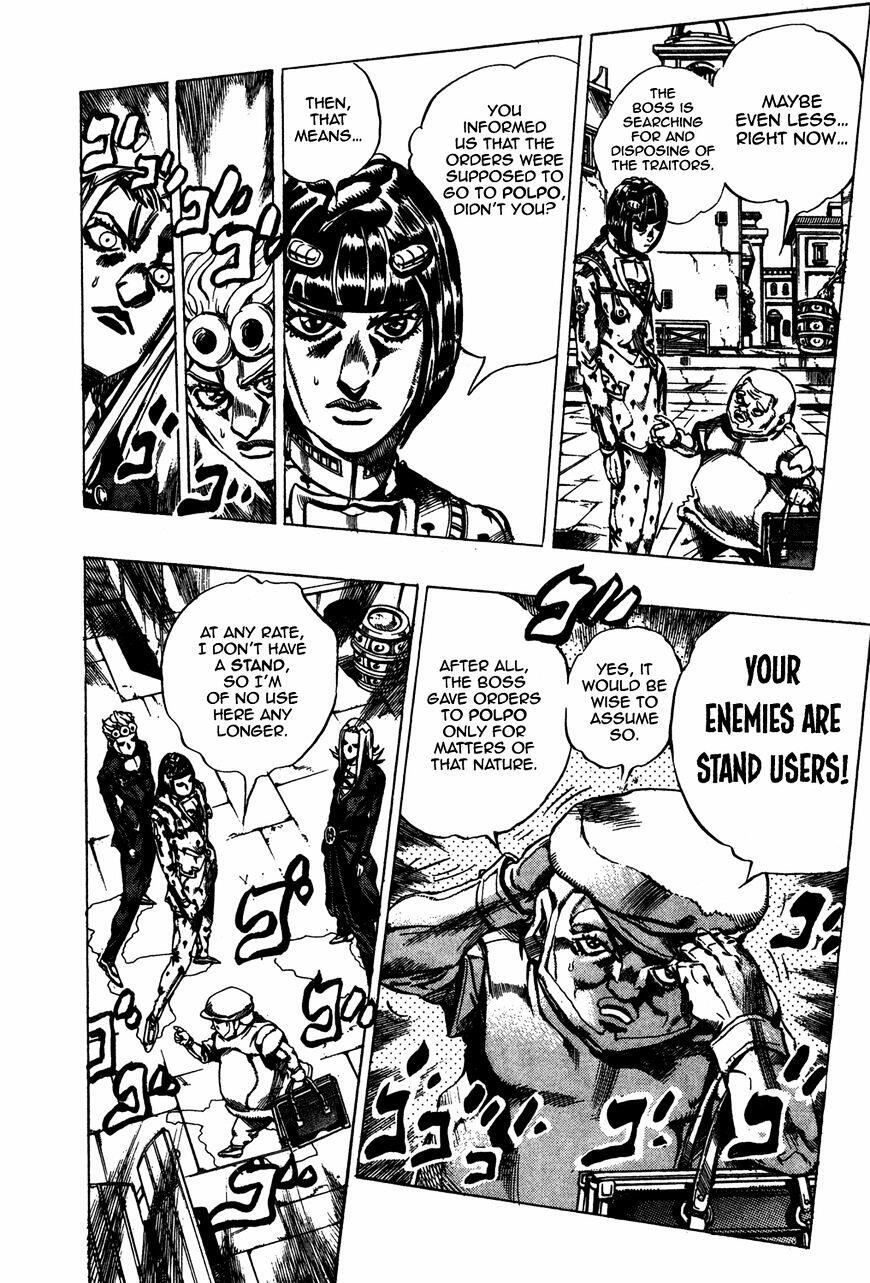Jojo's Bizarre Adventure Vol.50 Chapter 469 : Officer Buccellati; First Orders From The Boss page 12 - 