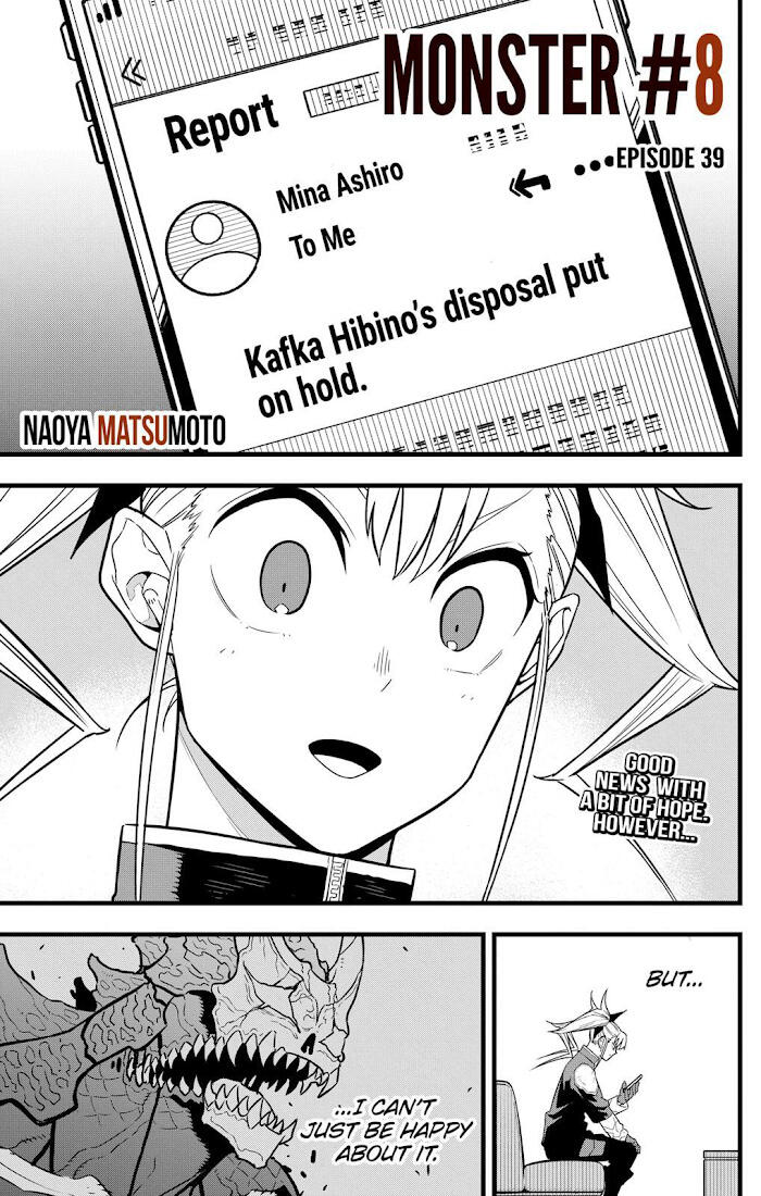 Kaiju No. 8 Chapter 39 page 1 - Mangakakalot