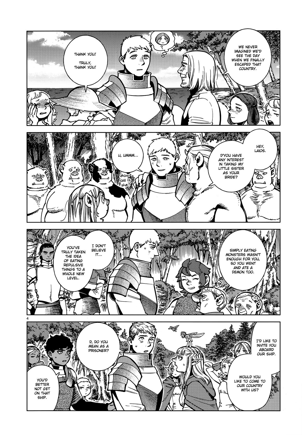 Dungeon Meshi Chapter 93: Falin I page 4 - Mangakakalot