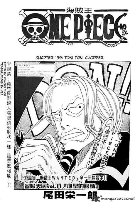 One Piece Chapter 139 : Toni Toni Chopper page 1 - Mangakakalot