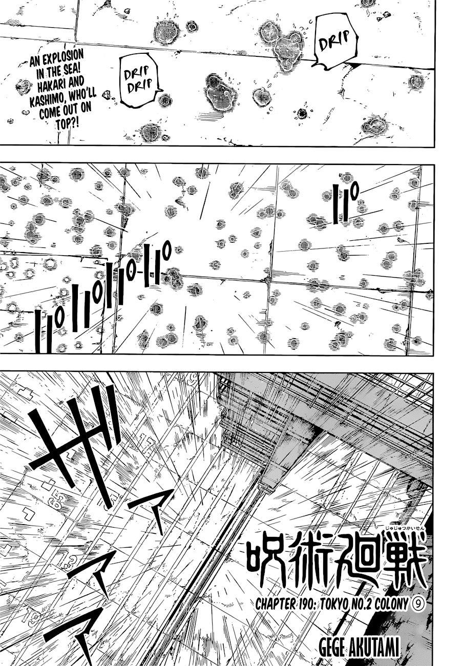 Jujutsu Kaisen Chapter 190 page 1 - Mangakakalot