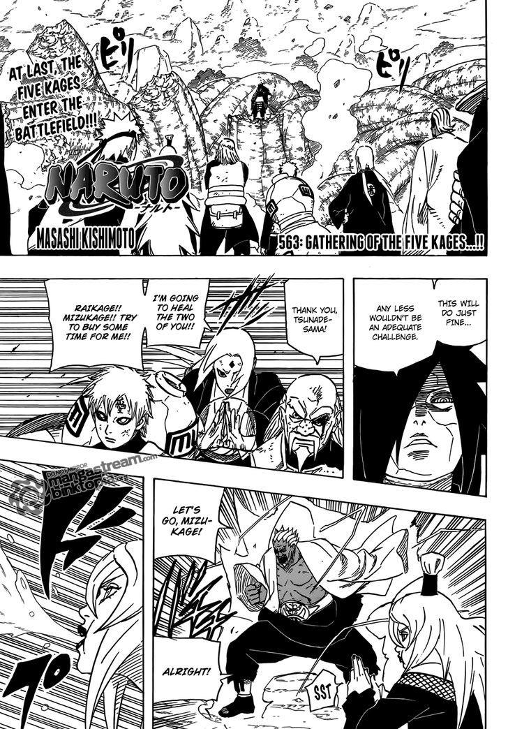 Vol.59 Chapter 563 – The Five Kage Gathered…!! | 1 page
