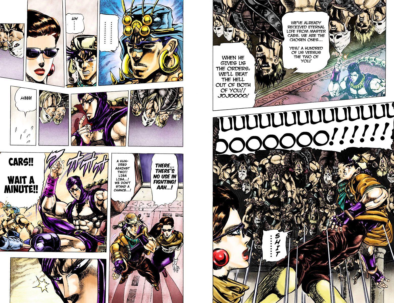 Jojo's Bizarre Adventure Vol.10 Chapter 95 : The One Hundred Vs Two Strategy (Official Color Scans) page 6 - 