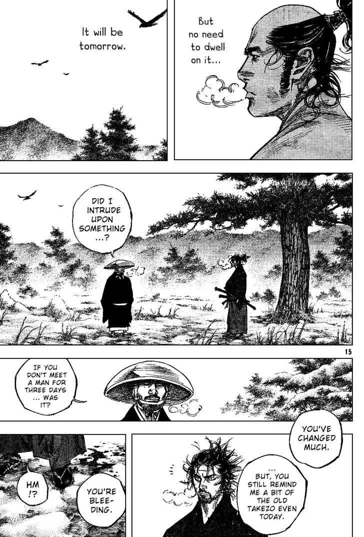 Vagabond Vol.25 Chapter 224 : Ichijoji Sagarimatsu page 15 - Mangakakalot