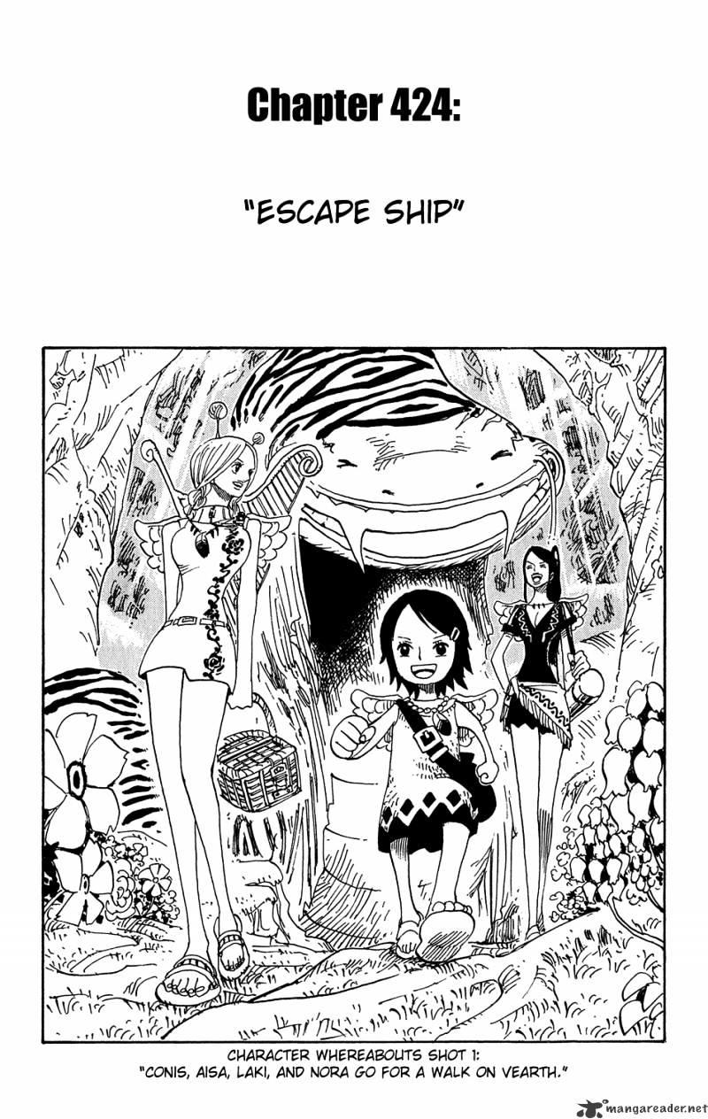 One Piece Chapter 424 : Escape Ship page 1 - Mangakakalot