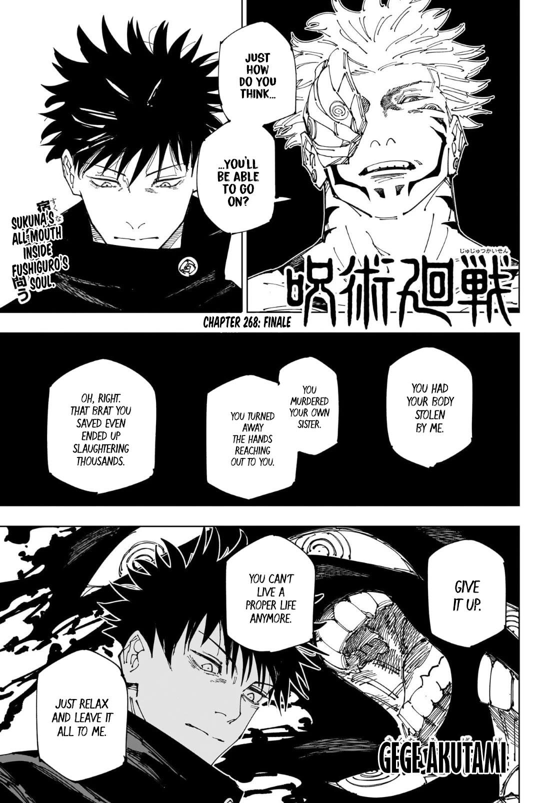 Jujutsu Kaisen Chapter 268: Finale page 1 - kaisenjujutsu.com