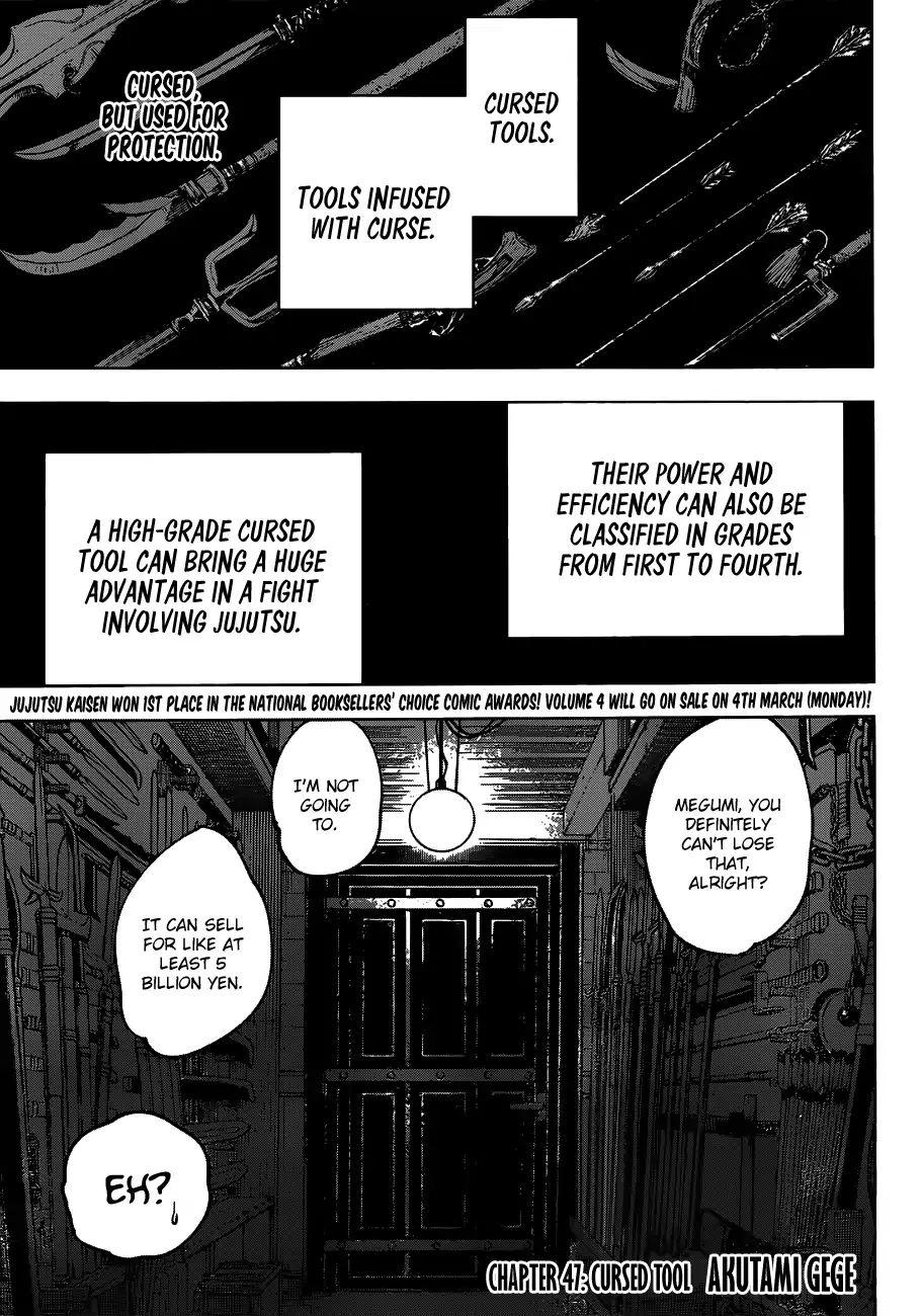 Jujutsu Kaisen Chapter 47: Cursed Tool page 1 - Mangakakalot