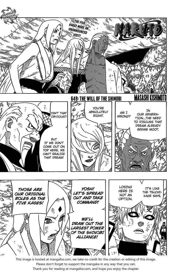 Vol.68 Chapter 649 – A Shinobi’s Will | 1 page