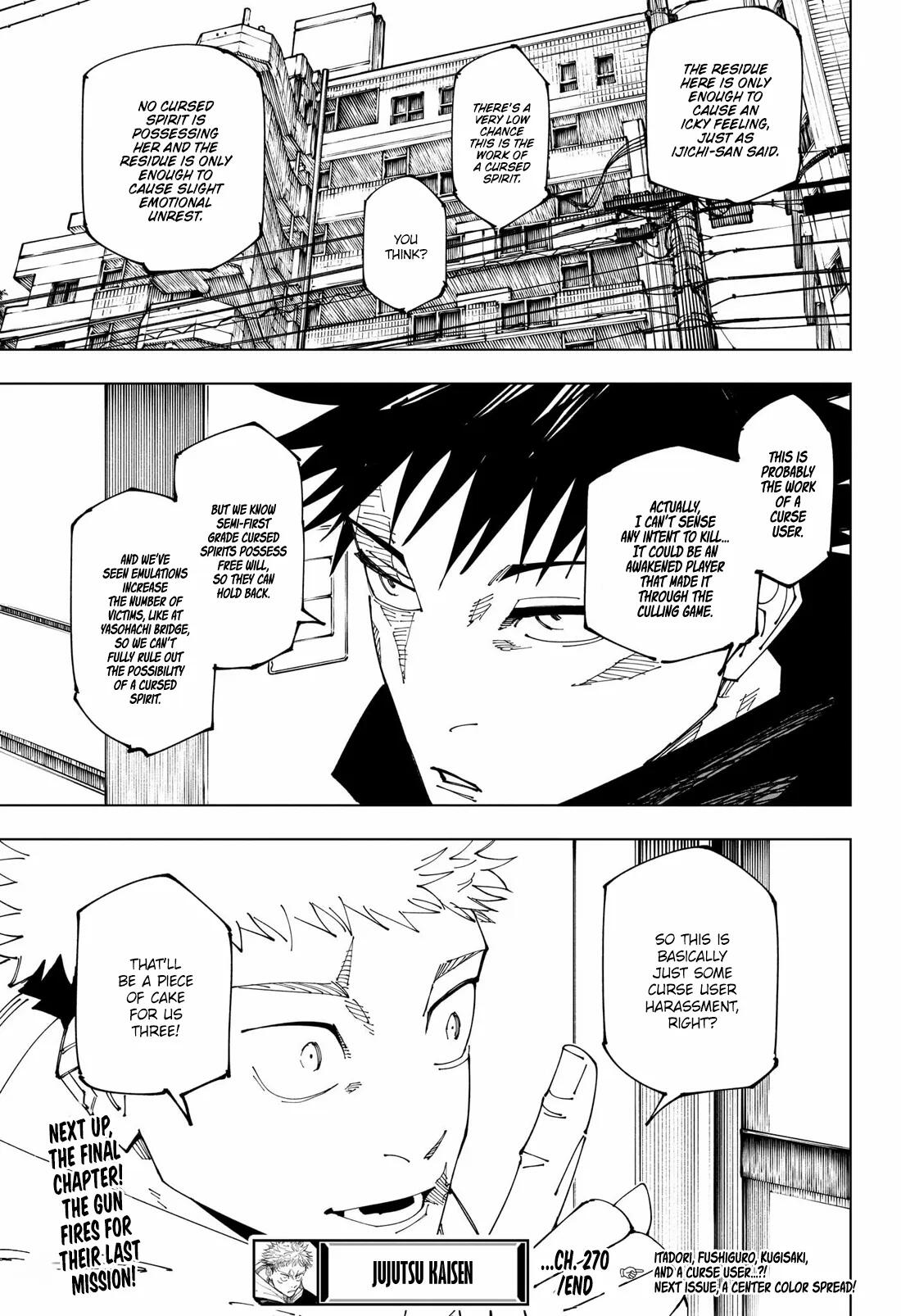 Jujutsu Kaisen Chapter 270 page 20 - kaisenjujutsu.com