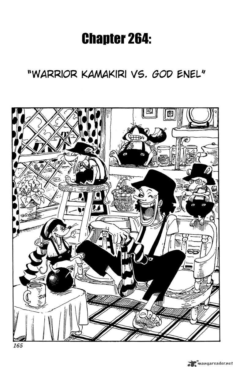 One Piece Chapter 264 : Warrior Kamakiri V.s. God Enerli page 1 - Mangakakalot
