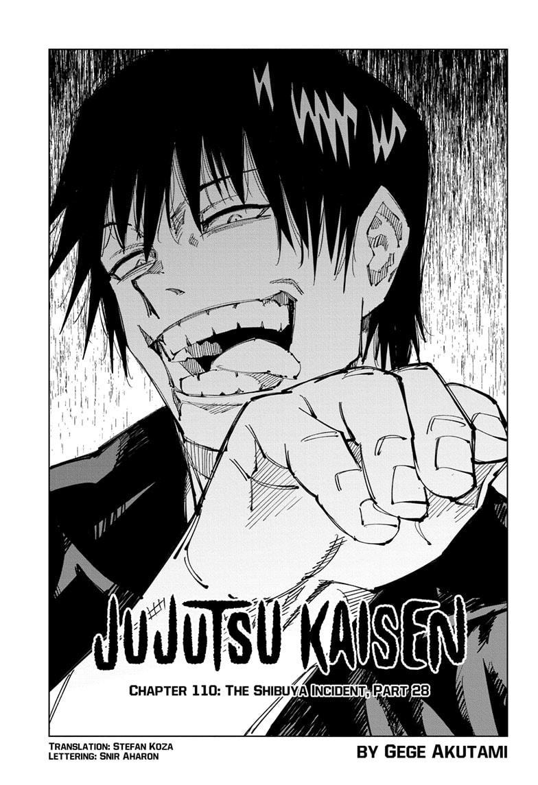 Jujutsu Kaisen Chapter 110 page 1 - Mangakakalot