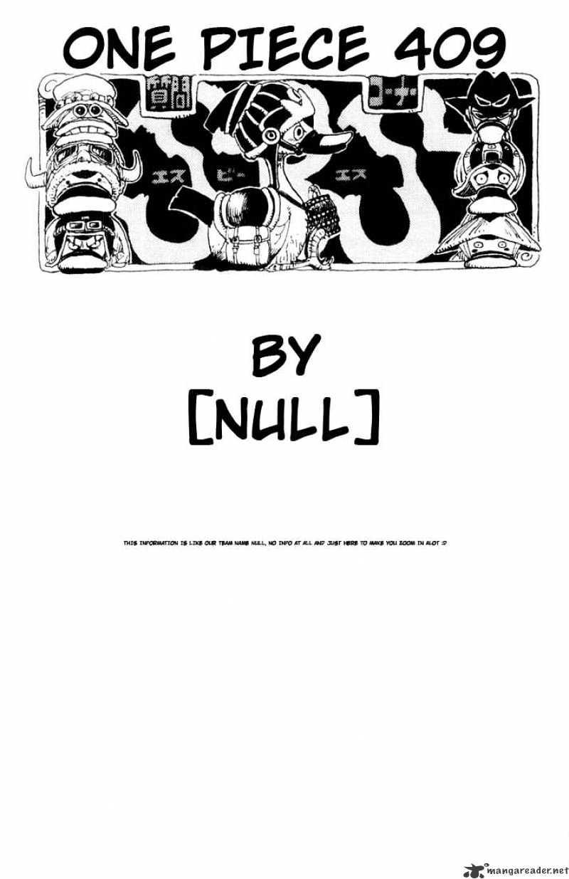 One Piece Chapter 409 : Bad News Emergency Boardcasting page 18 - Mangakakalot