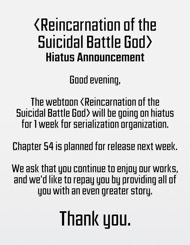 Reincarnation Of The Suicidal Battle God Chapter 53.5 page 1 - Mangakakalot