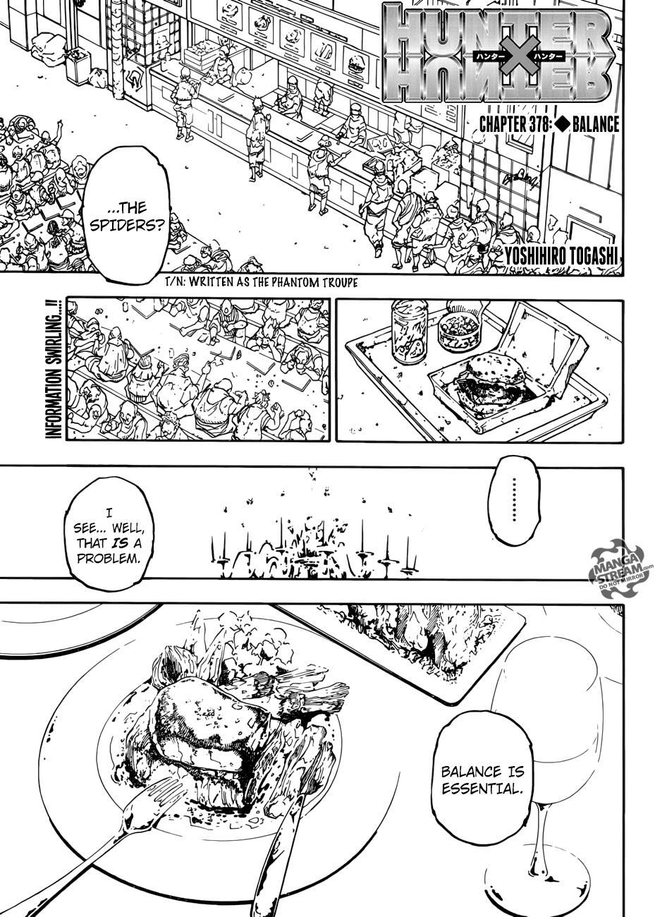 Read Hunter X Hunter Chapter 378 On Mangakakalot