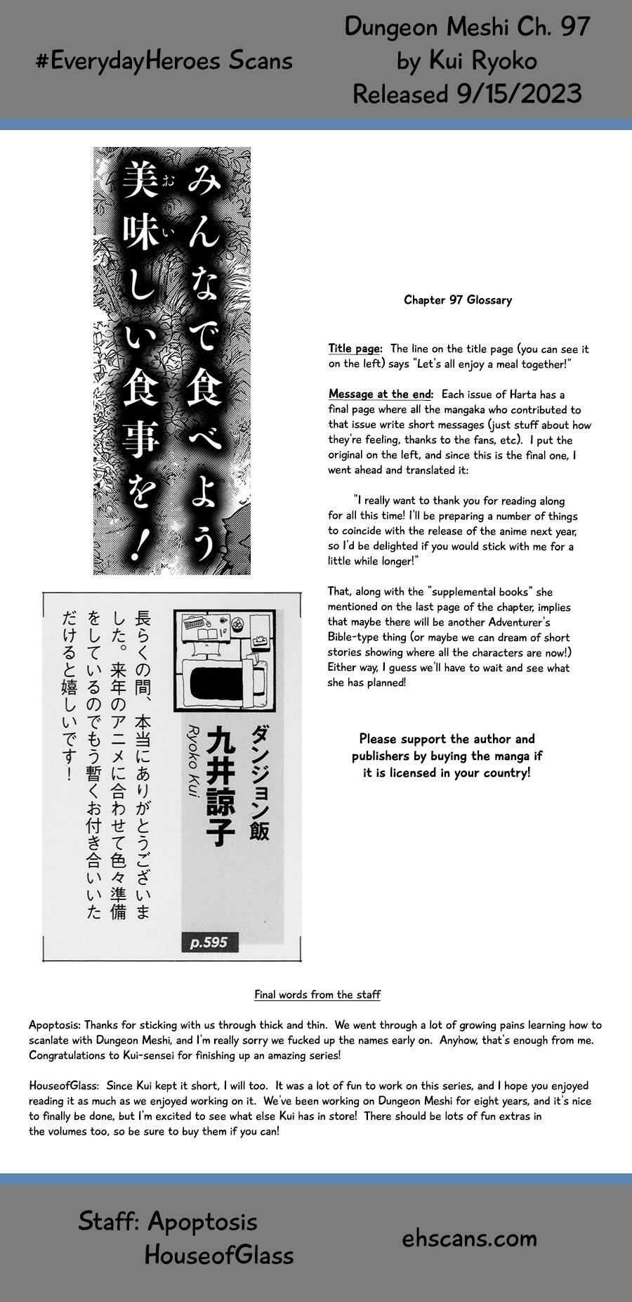 Dungeon Meshi Chapter 97: Final Chapter - Dungeon Meshi page 37 - Mangakakalot
