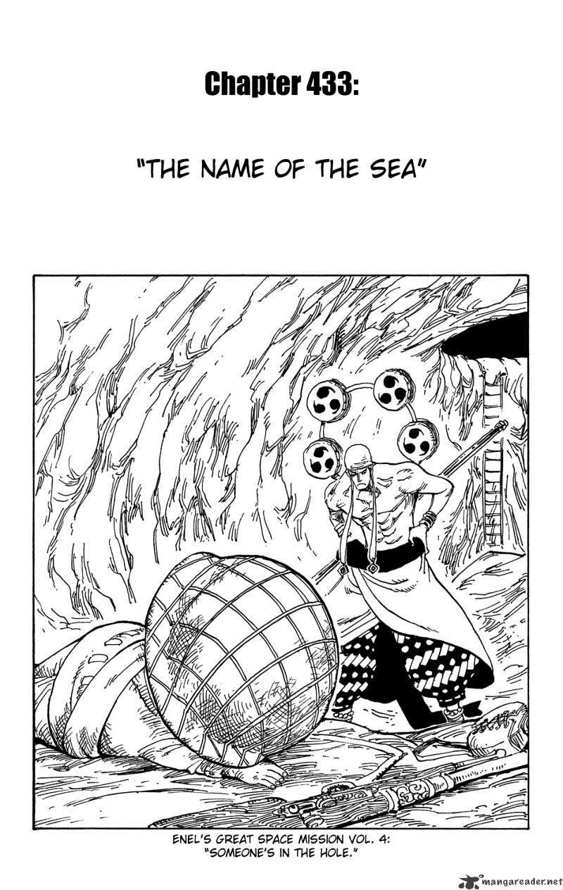 One Piece Chapter 433 : The Name Of The Sea page 1 - Mangakakalot