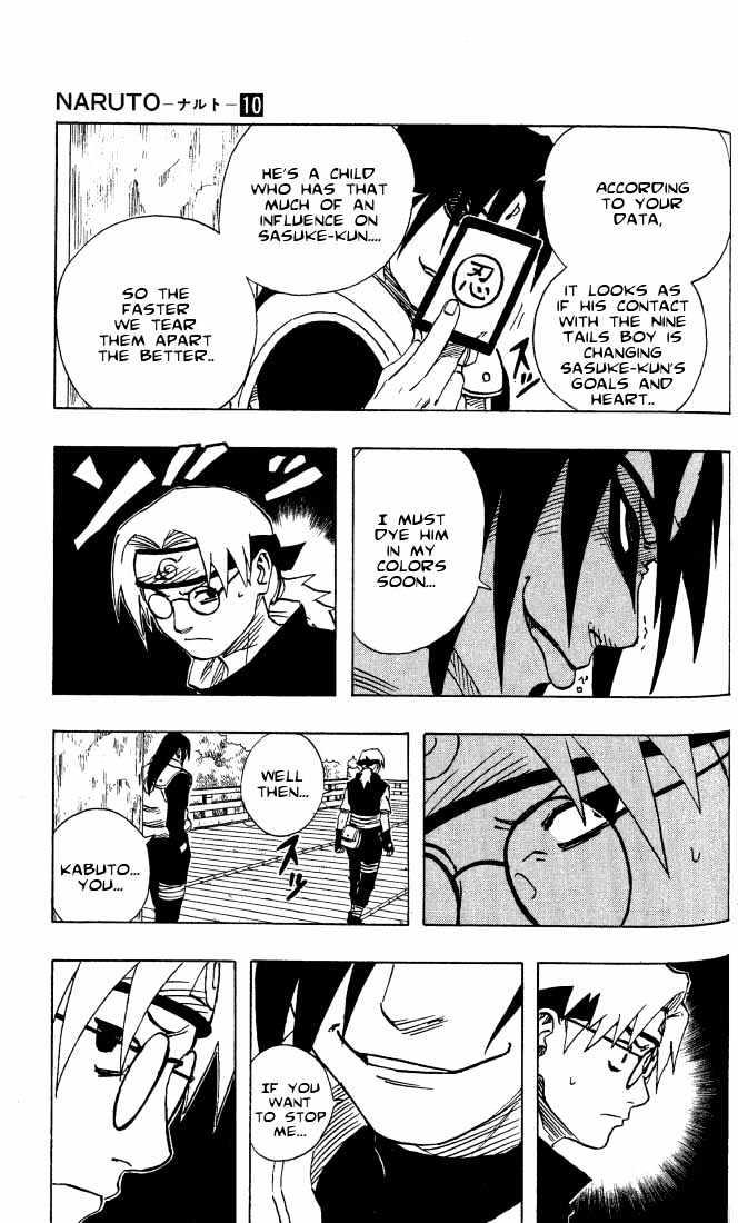 Naruto Vol.10 Chapter 88 : Where's Sasuke...!?  