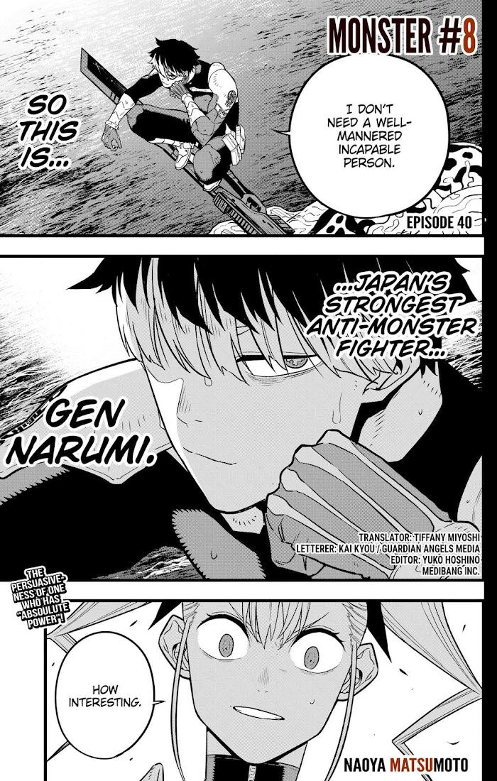 Kaiju No. 8 Chapter 40 page 1 - Mangakakalot