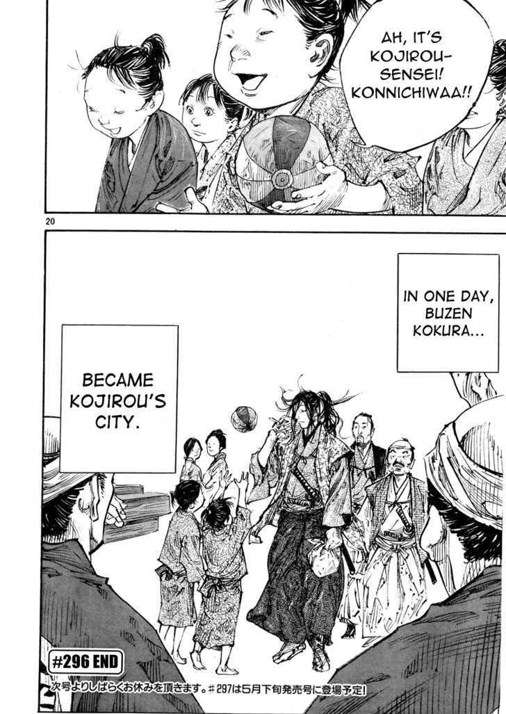 Vagabond Vol.33 Chapter 296 : Kojirou's City page 20 - Mangakakalot