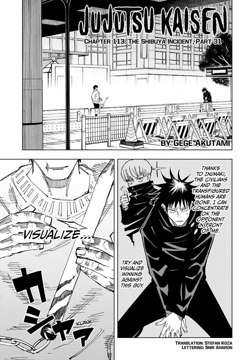 Jujutsu Kaisen Chapter 113 page 1 - Mangakakalot