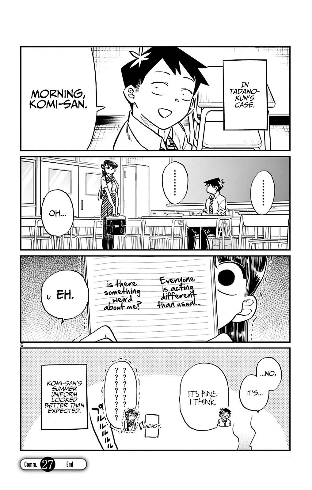 Komi-San Wa Komyushou Desu Vol.2 Chapter 27: Summer Uniform page 6 - Mangakakalot