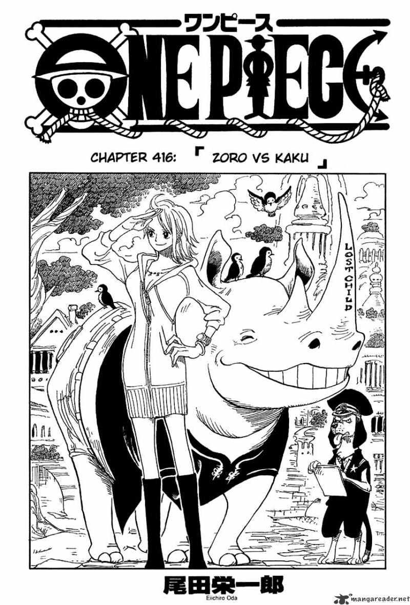 One Piece Chapter 416 : Zoro Vs Kaku page 1 - Mangakakalot