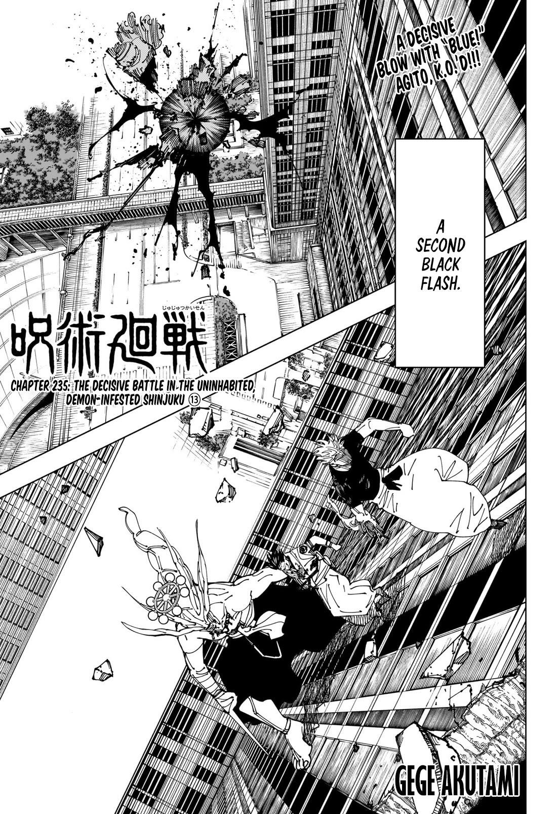Jujutsu Kaisen Chapter 235: The Decisive Battle In The Uninhabited, Demon-Infested Shinjuku ⑬ page 1 - Mangakakalot