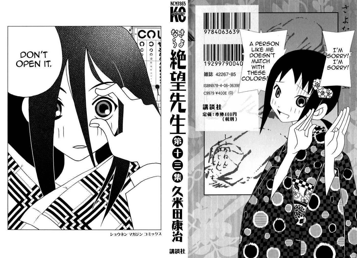 Sayonara Zetsubou <b>Sensei</b> Chapter 130 : The Novel That Lost page 1 - Mangaka...