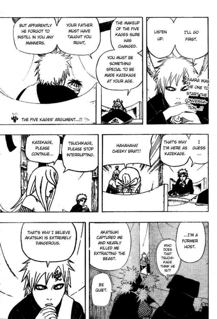 Vol.49 Chapter 458 – The Five Kage’s Great Verbal Dispute…!! | 1 page